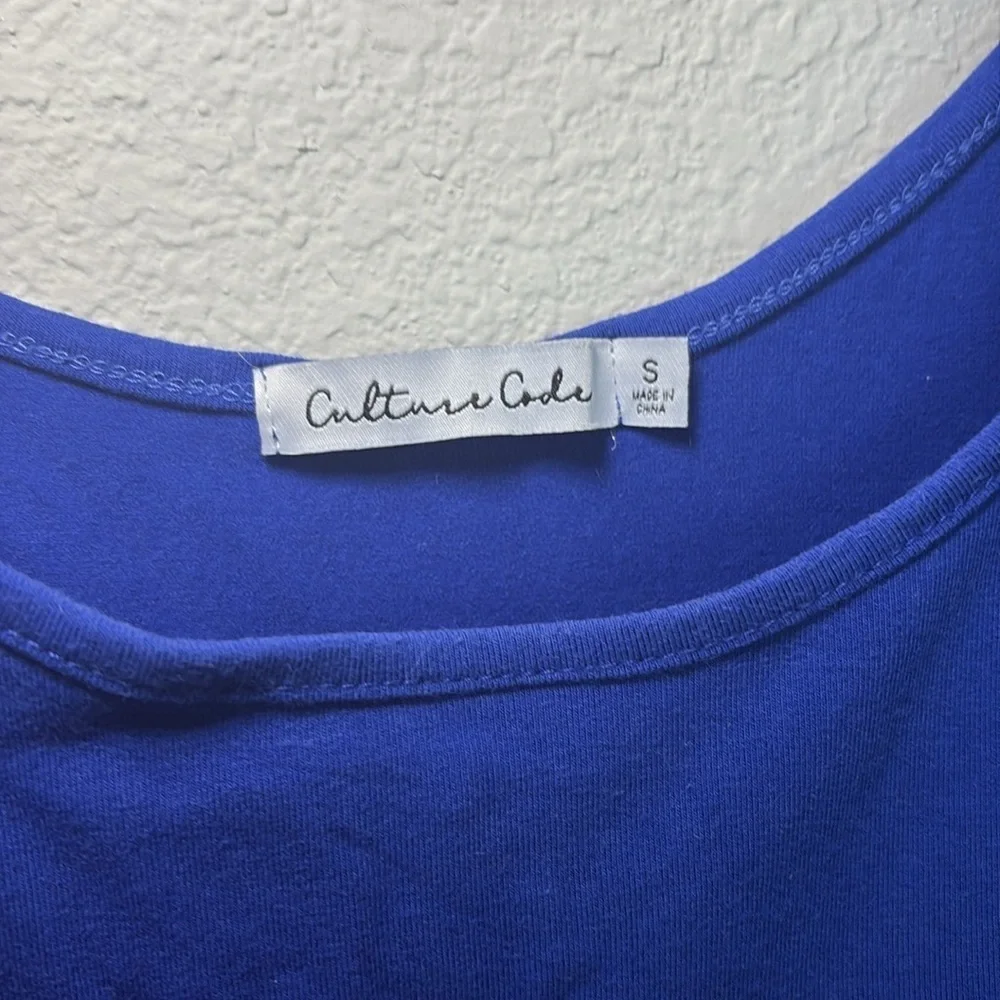 Blue Romper with Tie Straps Culture Code size small - Picture 2 of 6